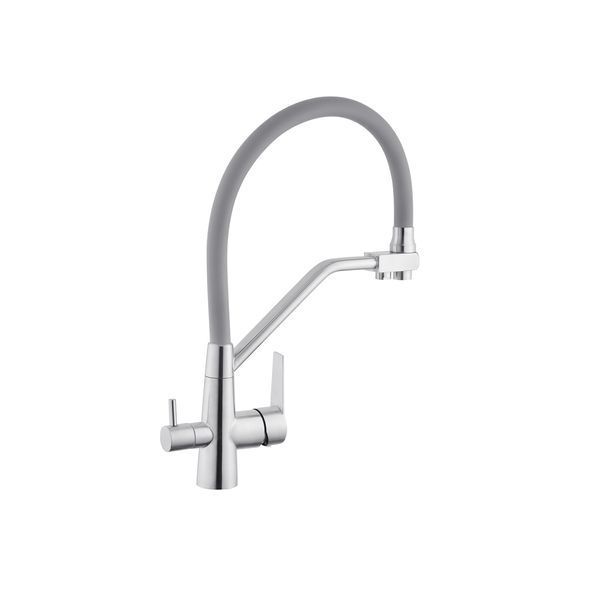 Змішувач для кухні з підключенням до фільтра Kroner KRP Edelstahl Klassisch - ESG03817GRA CV027937 фото