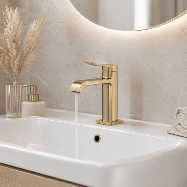 Смеситель для умывальника Mixxus Premium DALI 001 NUT Brushed Gold (MI6762) MI6762 фото