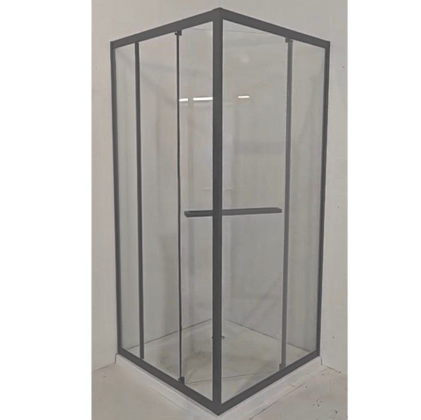 Душова кабіна з низьким піддоном Mixxus Style SCT01-90x90x200-TR Graphite прозоре скло 6мм (MI8432) MI8432 фото