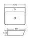 Умывальник накладной керамический Mixxus Premium Bevel-0201 с переливом 485x410x125mm (MP6480) MP6480 фото 3