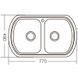 Мойка кухонная Zerix Z7749-08-180D (decor) (ZM0566) ZM0566 фото 2