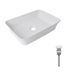 Комплект Qtap Virgo: Раковина накладная прямоугольная 490х350х110 мм White + Донный клапан PU02 SD00053429 фото 1