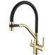 Смеситель для кухни MixxusPremium Gravity 021 BRUSHED GOLD REFL.BLACK (MI6981) MI6981 фото 1