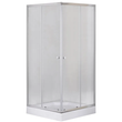 Душова кабіна з низьким піддоном Mixxus CUBIC SCT01-100x100x195-FB CHROME матове скло 4мм (MI6904)