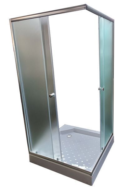 Душевая кабина с низким поддоном Mixxus CUBIC SCT01-100x100x195-FB CHROME матовое стекло 4мм (MI6904) MI6904 фото