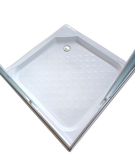 Душевая кабина с низким поддоном Mixxus CUBIC SCT01-100x100x195-FB CHROME матовое стекло 4мм (MI6904) MI6904 фото