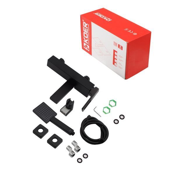 Змішувач для ванни з коротким виливом Koer KB-41009-05 (Колір чорний) (KR3503) KR3503 фото