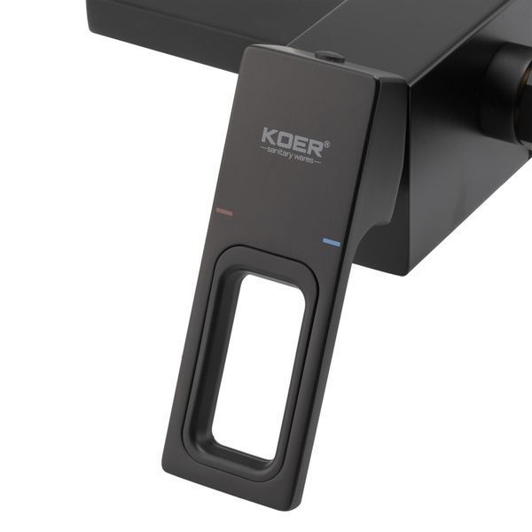Змішувач для ванни з коротким виливом Koer KB-41009-05 (Колір чорний) (KR3503) KR3503 фото
