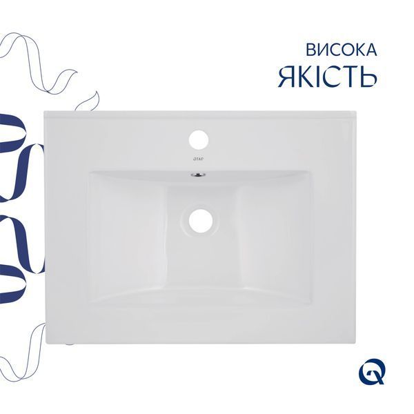 Раковина Qtap Albatross 620х460х180 White без донного клапану QT01113060CW1 SD00050377 фото