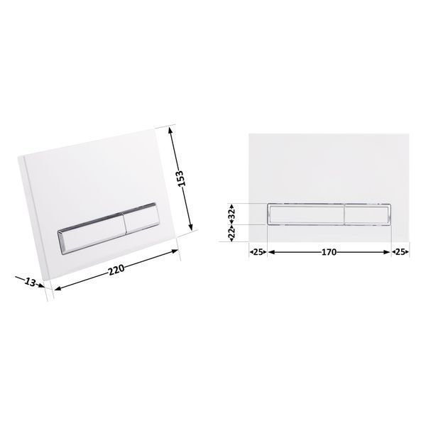 Панель смыва для унитаза Qtap Nest QT0111M08V1384W SD00038777 фото