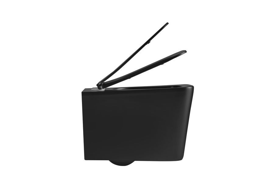 Унітаз підвісний Mixxus Premium QUADRO-0301-T3 BLACK 490х340х360mm, система змиву TORNADO 3.0 (MP6587) MP6587 фото