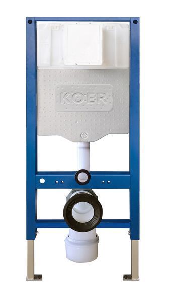 Пневматична інсталяція для унітазу KOER KT-0503-01 з хромованою кнопкою змиву KT-0606-01 та звукоізоляцією (KR5347) KR5347 фото