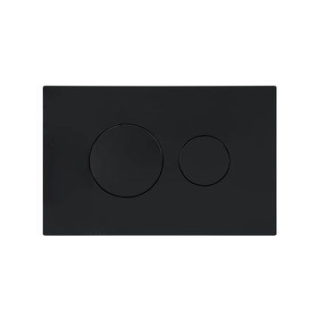 Клавіша змиву Qtap Standard 152x236x28 мм, Matt Black, кругла QTSTD164BLM49470 SD00055594 фото