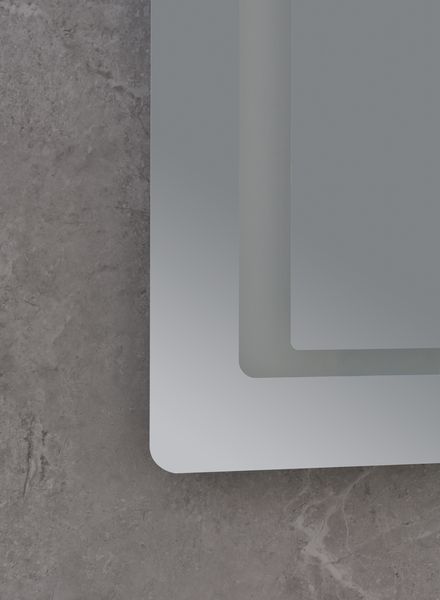 Дзеркало Mixxus STYLE MR03-90x70 з Led Touch, Anti-fog, димером, регулятором яскравості, годинником (MI6007) MI6007 фото