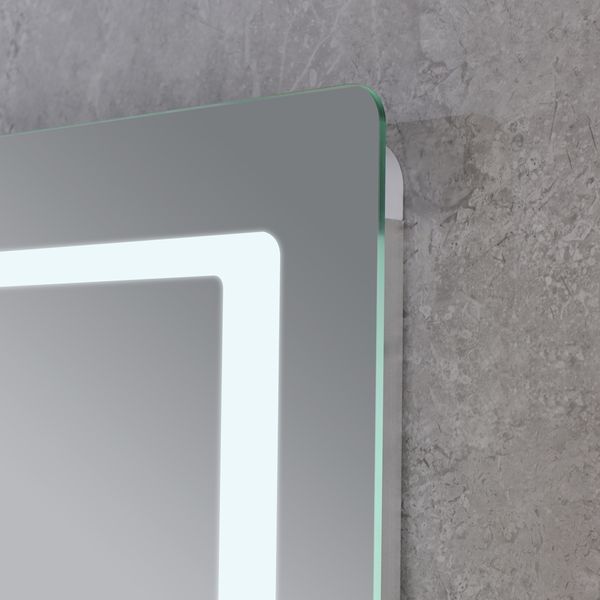 Дзеркало Mixxus STYLE MR03-90x70 з Led Touch, Anti-fog, димером, регулятором яскравості, годинником (MI6007) MI6007 фото