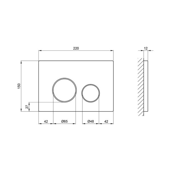 Панель смыва для унитаза Qtap Nest QT0111M11111SAT SD00038778 фото