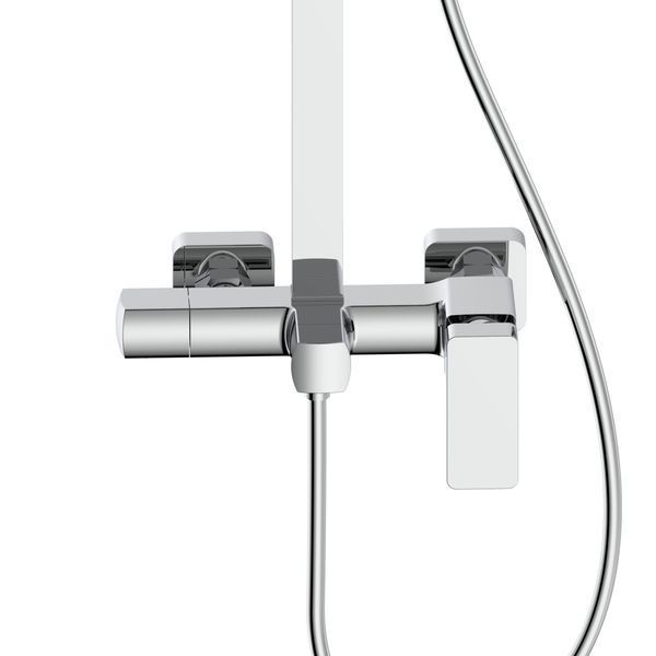 Душова система для кабіни Qtap Capricorn на три споживача (з виливом) 53103KNC Chrome SD00047514 фото