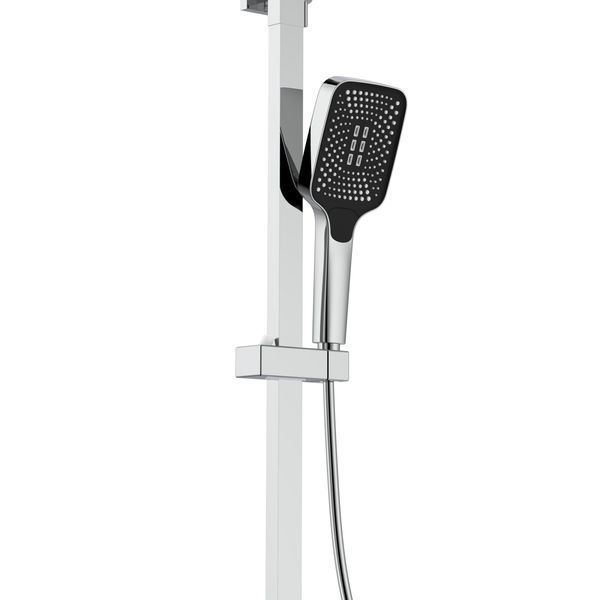 Душова система для кабіни Qtap Capricorn на три споживача (з виливом) 53103KNC Chrome SD00047514 фото