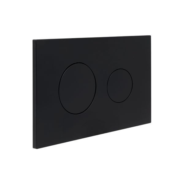Клавіша змиву Qtap Standard 152x236x28 мм, Matt Black, кругла QTSTD164BLM49470 SD00055594 фото