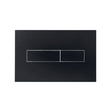 Клавіша змиву Qtap Standard 152x236x28 мм, Matt Black, лінійна QTSTD164BLM49473 SD00055597 фото