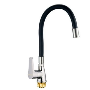 Змішувач для кухні Mixxus SOP4-146 Reflector Black з чорним силіконовим виливом (MI6490) MI6490 фото
