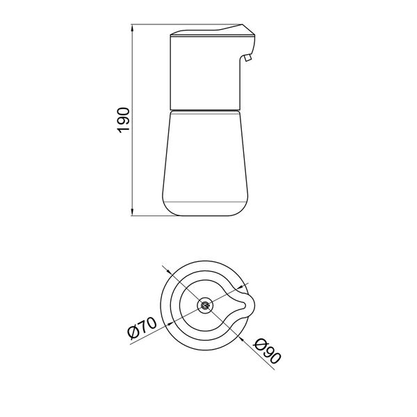 Дозатор для жидкого мыла Qtap Pohodli автоматический 4,5V QT144WH42926 White (Autodávkovač) SD00049040 фото