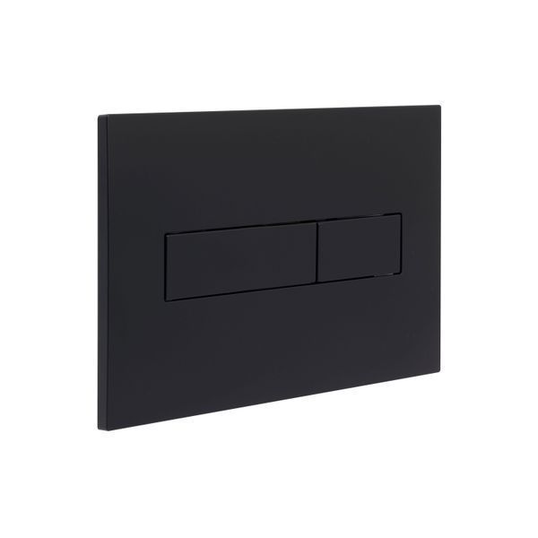 Клавіша змиву Qtap Standard 152x236x28 мм, Matt Black, лінійна QTSTD164BLM49473 SD00055597 фото