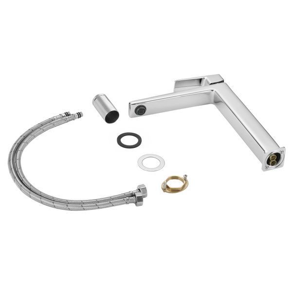 Змішувач латунний для раковини Lidz Orion 001FH високий (k25) LDORI001FHCRM48096 Chrome SD00054220 фото