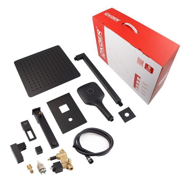 Душевая система встраиваемая Koer KB-66009-05 3 функции (Цвет черный) (KR6020) KR6020 фото