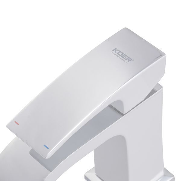 Смеситель для умывальника Koer KB-12007-04 (Цвет хром+белый) (KR5151) KR5151 фото