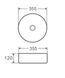 Умывальник накладной керамический Mixxus Premium Topper-0101 355x355x120mm (MP6489) MP6489 фото 2