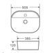 Раковина накладна Mixxus Premium ELLIPSE-0203 510х375х120mm з отвором під змішувач (MP6678) MP6678 фото 3