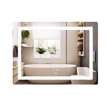 Дзеркало Lidz Kubis (KU2) 900х700 з LED-підсвічуванням Touch, з антизапотіванням, з димером, рег. яскравості LD78LF904907048452 SD00054576 фото