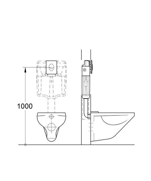 Панель змиву Grohe Skate Air для унітазу вертикальна (38505KF0) 38505KF0 фото