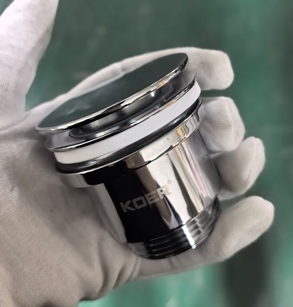 Донний клапан для раковини Koer PW-11-01 1 1/4'' універсальний (з/без перел) СLICK-СLACK (Колір хром) (KR5790) KR5790 фото
