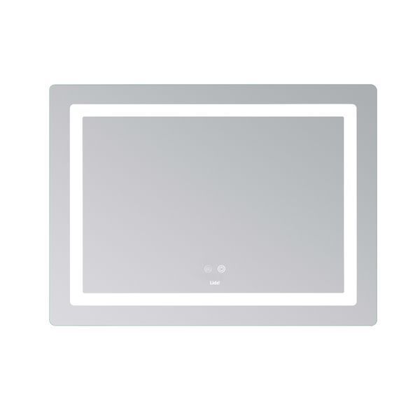 Дзеркало настінне Lidz Kubis (KU2) 900х700 мм, прямокутне, з LED-підсвічуванням Touch, антизапотіванням, димером, рег. яскравості SD00054576 фото