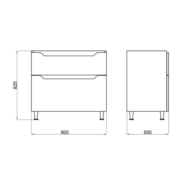 Тумба напольная Qtap Scorpio 900х825х500 WHITE QT1473TNВ901NW SD00050543 фото