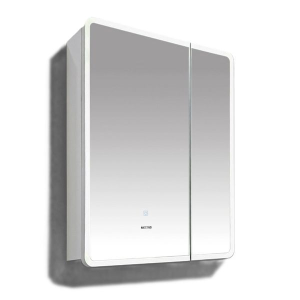 Дзеркальна шафка Mixxus Premium Olivary CM01-60x70x13см з LED Touch, димером, регулятором яскравості (MI8294) MI8294 фото