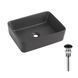Раковина накладная Qtap Tern 480x370x135 мм, Anthracite, прямоугольная, с донным клапаном QT17116069AN SD00054300 фото 1