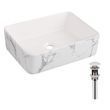 Раковина накладна Qtap Tern 480x370x135 мм, Marble, прямокутна, з донним клапаном QT17116069MR