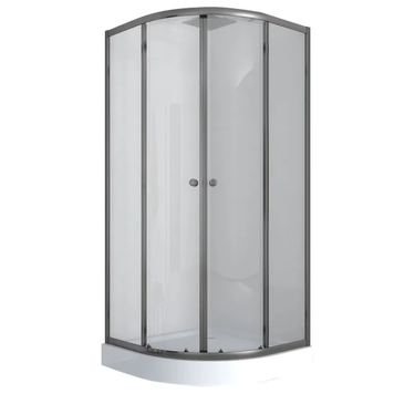 Душевая кабина с низким поддоном Mixxus PLAIN SCT02-90x90x195-TR GRAPHITE прозрачное стекло 4мм (MI6901) MI6901 фото