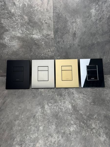 Панель смыва пластиковая Koer KT-0607-01 157x198x3mm, кнопка квадратная (KR5344) KR5344 фото
