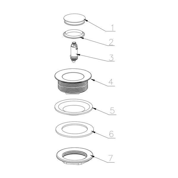 Донный клапан для ванны Koer PW-06-01 1 1/2'' автоматический СLICK-СLACK (Цвет хром) (KR5799) KR5799 фото