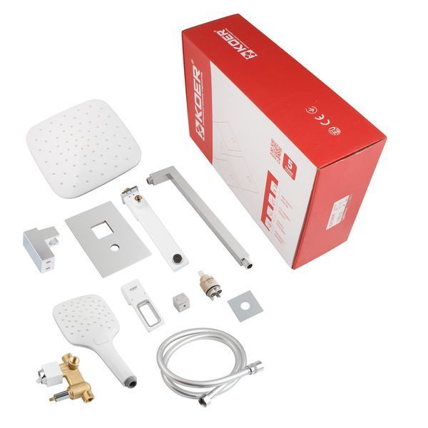 Душова система вбудована KOER KB-66009-04 3 функціі (Колір хром+білий) (KR5990) KR5990 фото