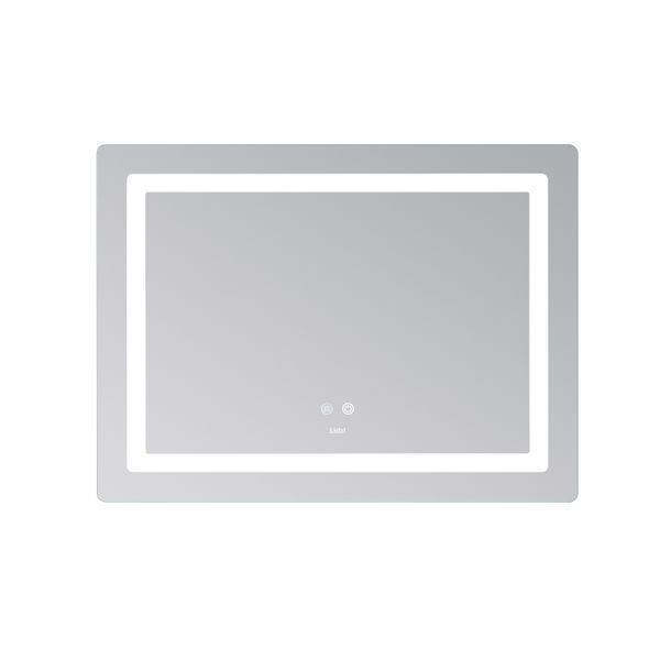 Дзеркало настінне Lidz Kubis (KU2) 800х600 мм, прямокутне, з LED-підсвічуванням Touch, антизапотіванням, димером, рег. яскравості SD00054570 фото