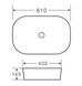 Умывальник накладной керамический Mixxus Premium Diverse-0102 610x400x145mm (MP6486) MP6486 фото 2