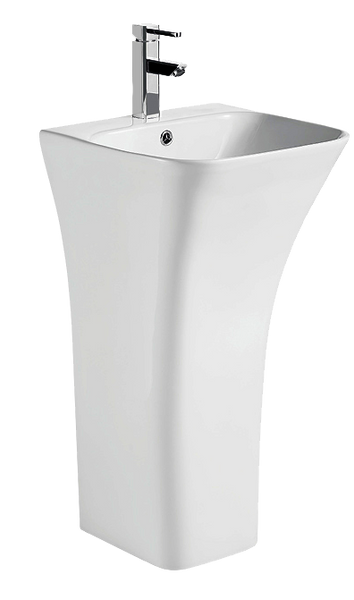 Раковина моноблок Mixxus BEVEL-1101 с отверстием под смеситель и переливом 450х435х835mm (MI6697) MI6697 фото