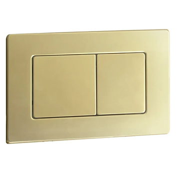 Панель змиву Koer KT-0612-12 240x160x10mm з нержавіючої сталі, кнопка квадр. (колір матове золото) (KR6121) KR6121 фото