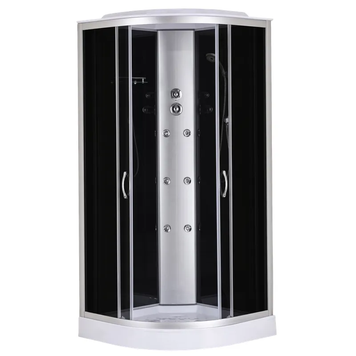 Бокс душовий з гідромасажем з низьким піддоном MIXXUS STRONG SBH02-90x90x215-GR SATIN сіре тоноване скло 4мм (MI6891) MI6891 фото