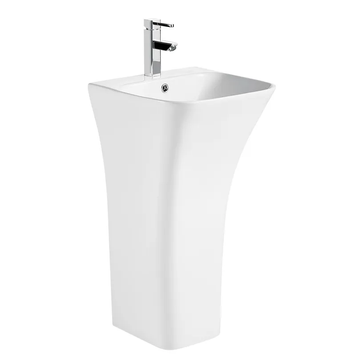 Раковина моноблок Mixxus BEVEL-1101 с отверстием под смеситель и переливом 450х435х835mm (MI6697) MI6697 фото